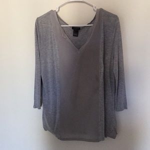 Ann Taylor Blouse in grey. Perfect for work outfit